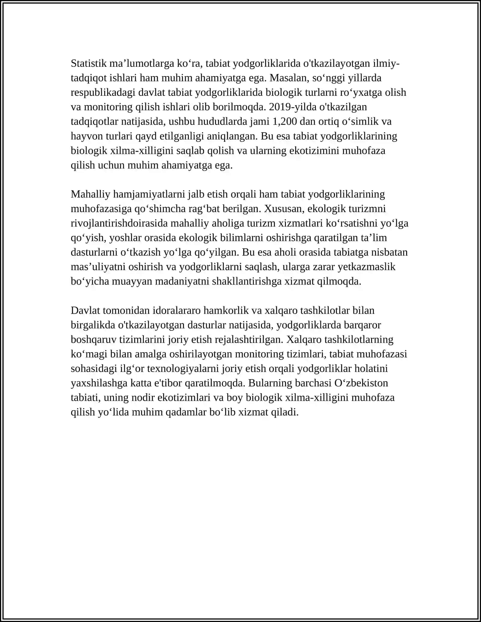 DAVLAT TABIAT YODGORLIKLARI 4
