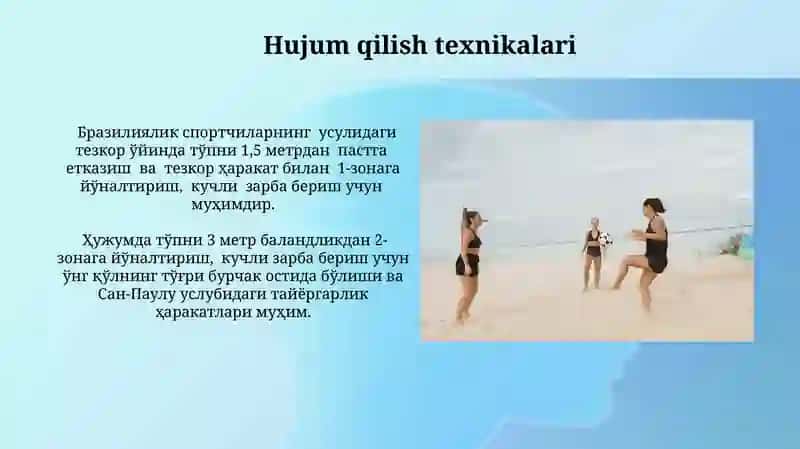 Voleybolda hujum va himoya texnikasi 4