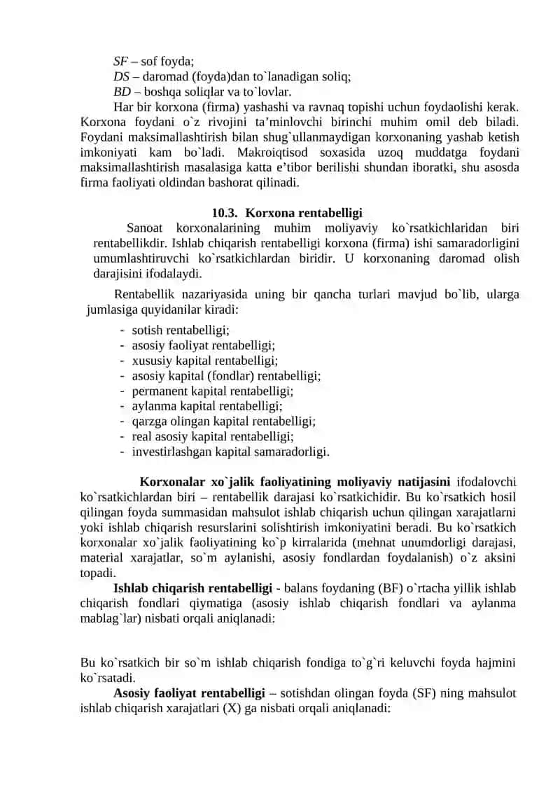 KORXONA FAOLIYATINING MOLIYAVIY NATIJALARI 4