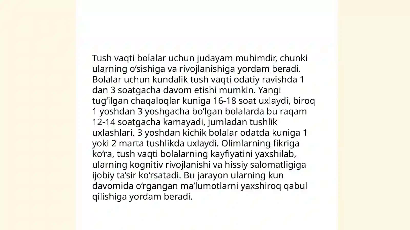 Bolalarni vaktni chamalashga o'rgatish vazifalari 4
