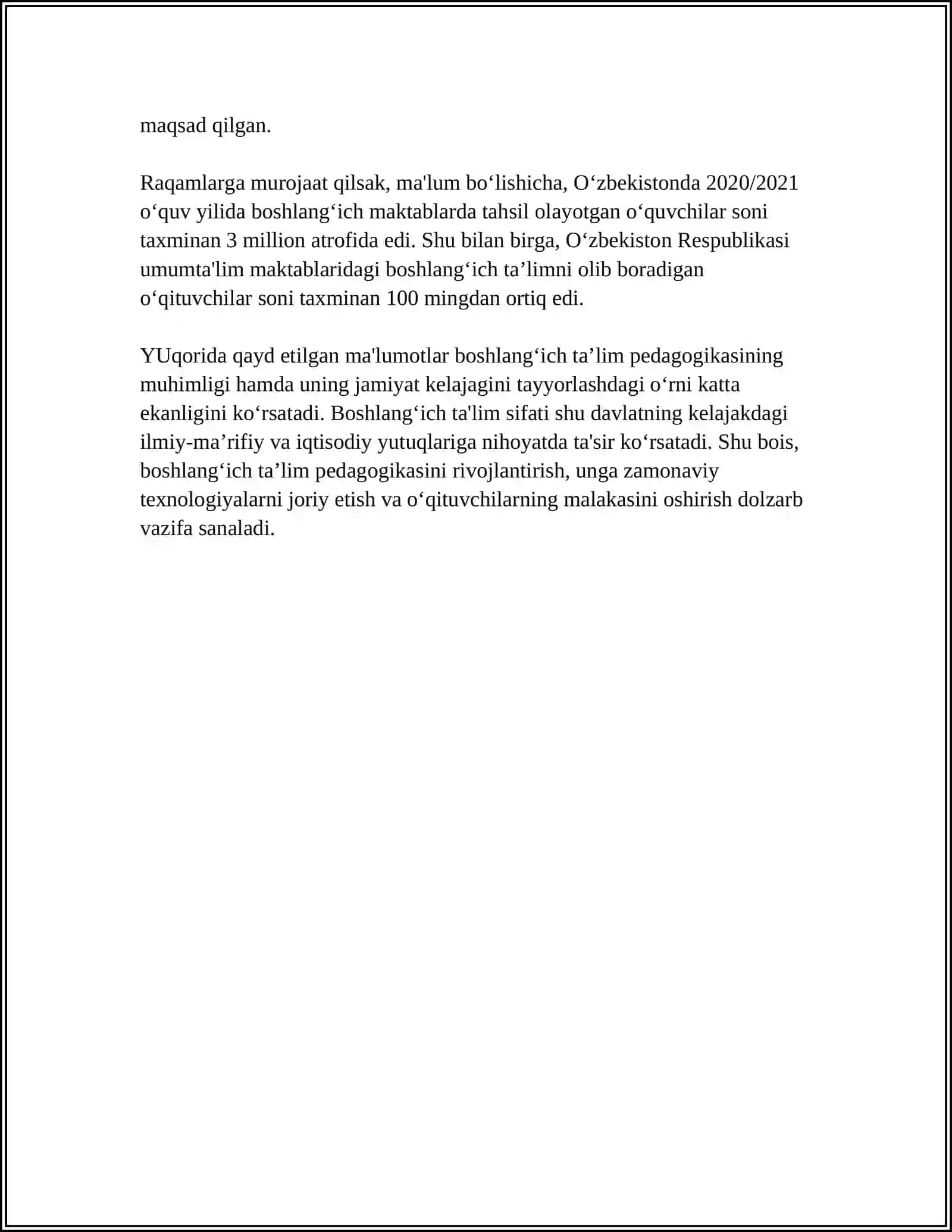 Boshlang'ich Ta'lim Pedagogikasi 4