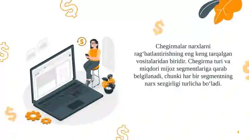 Marketing analitikasida narxlarni rag'batlantirish 4