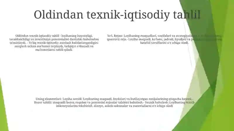 YoʻL Rejasi Va Uning Elementlari 4