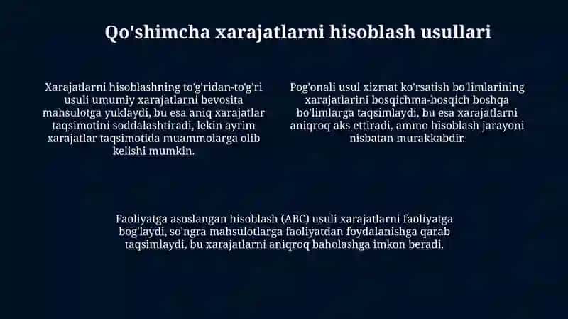Qo'shimchaharajatlarnihisobgaolish 4