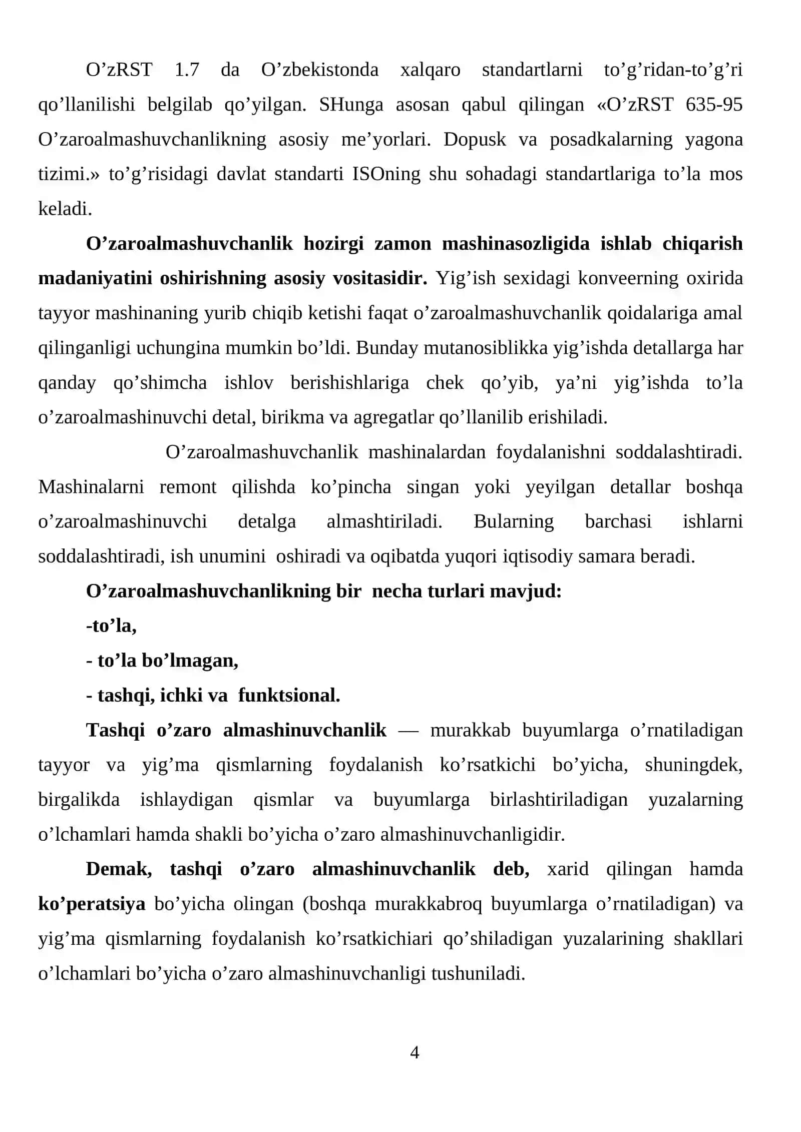 O'ZAROALMASHINUVCHANLIKNING UMUMIY TAMOYILLARI 4