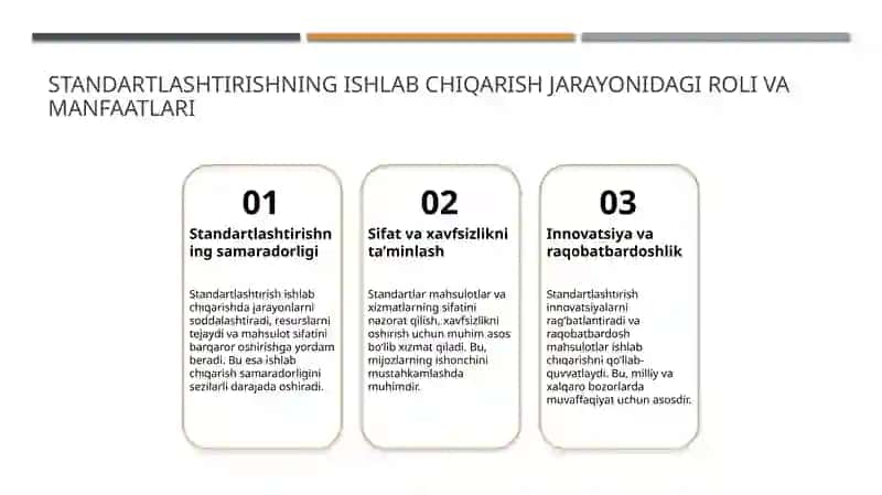 Standartlashtirish va uning ahamiyati 4