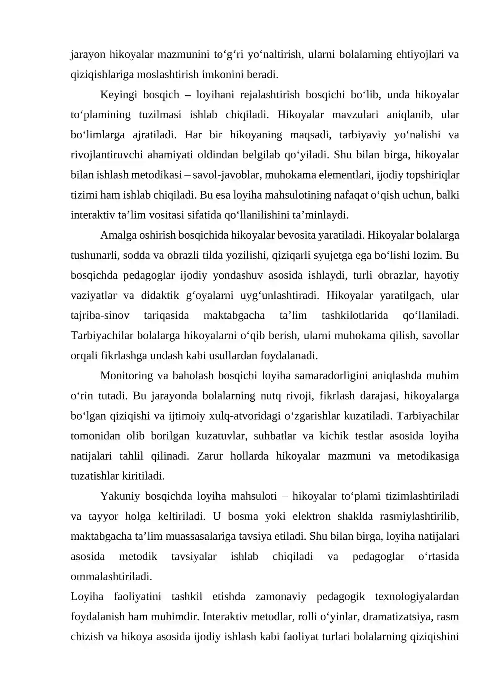 Hikoyalar to'plamini yaratish 4