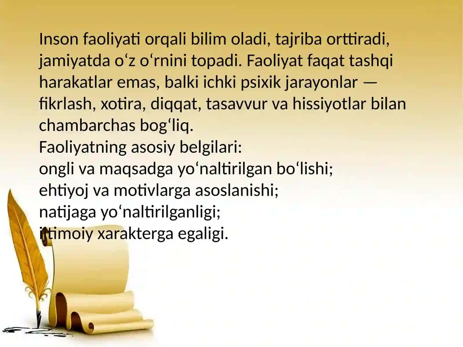 Faoliyat va mativatsiya umumiy psixalogiya 4