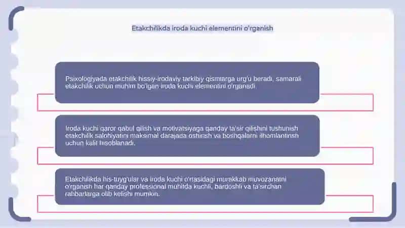 Rahbar psixologiyasining emotsional-irodaviy komponentlar 4