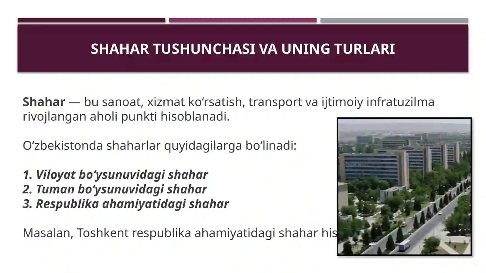 Shahar maqomini berish tartibi, ma’muriy-hududiy birliklarni tashkil etish va tugatish tartibi 4