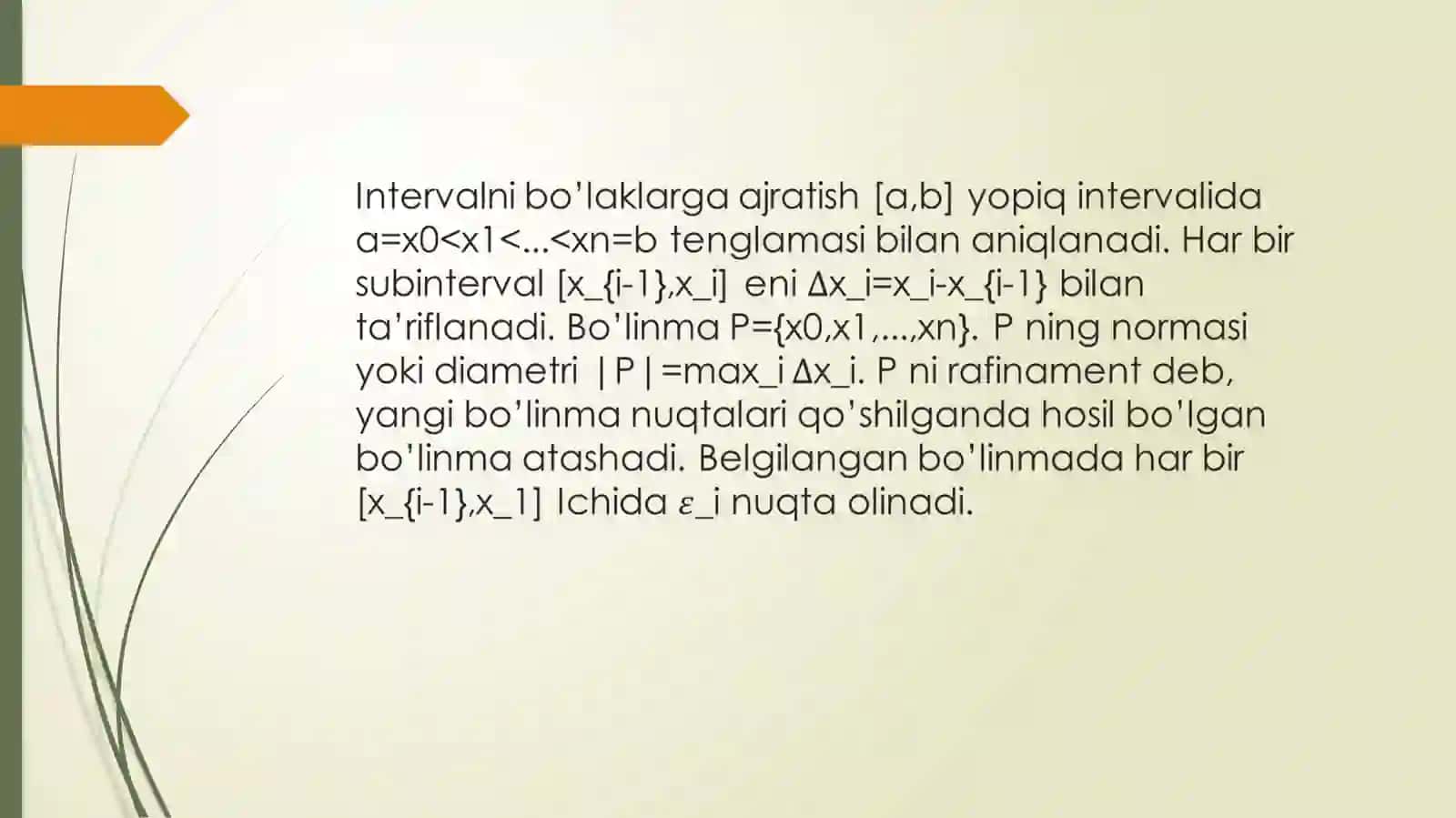 Aniq integral tushunchasi 4