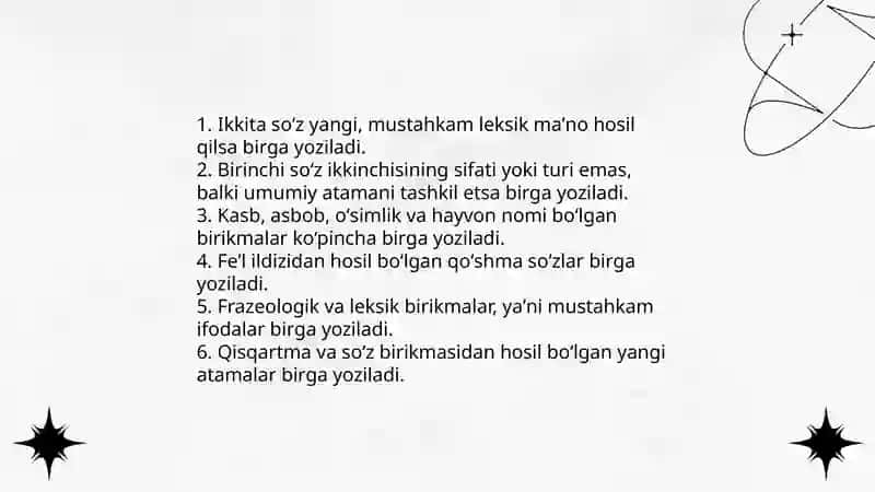 Qo‘shma so‘zlarning yozilishi 4