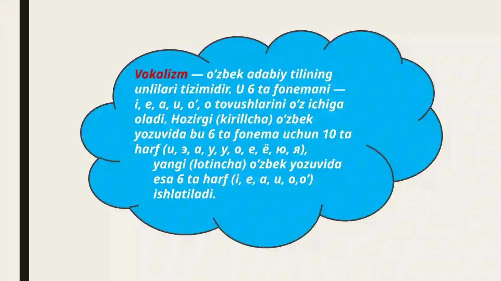 Unli fonemalar paradigmasi 4