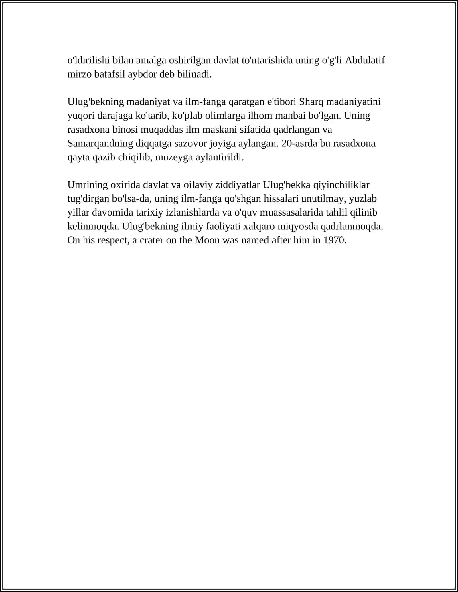 MIRZO ULUG'BEK- DAVLAT ARBOBI VA BUYUK OLIM 4