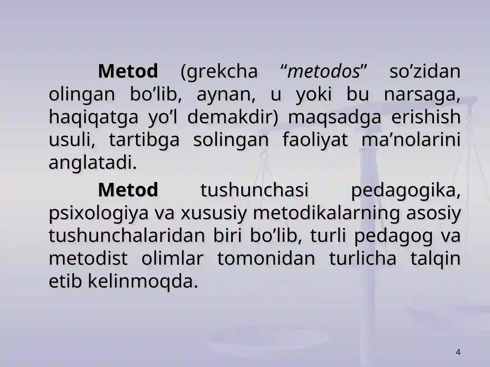 O’qitish metodlari va ularning tasnifi 4