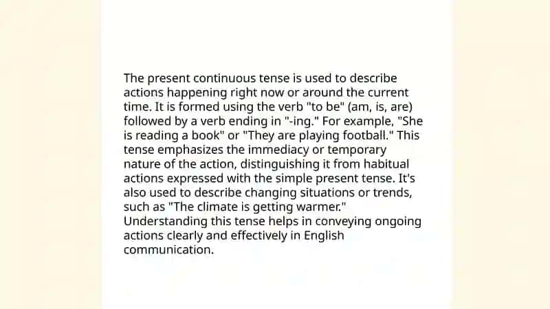 Present simple and present Continous 4
