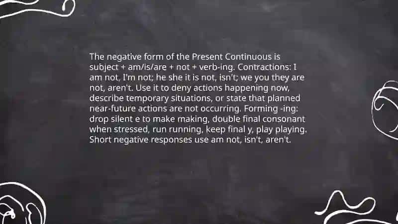 Present Continuous tense 4