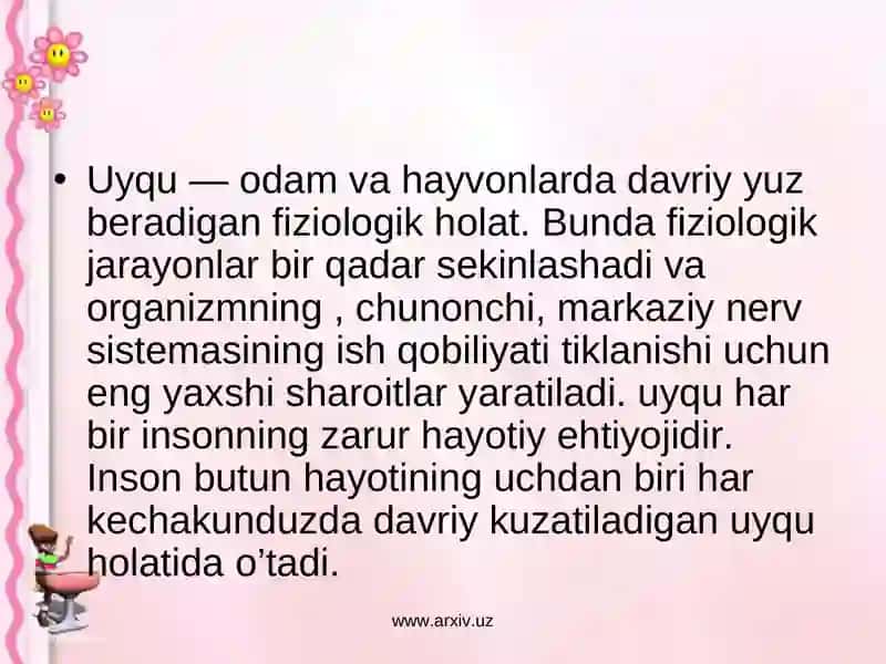 Uyqu gigiyenasi 4