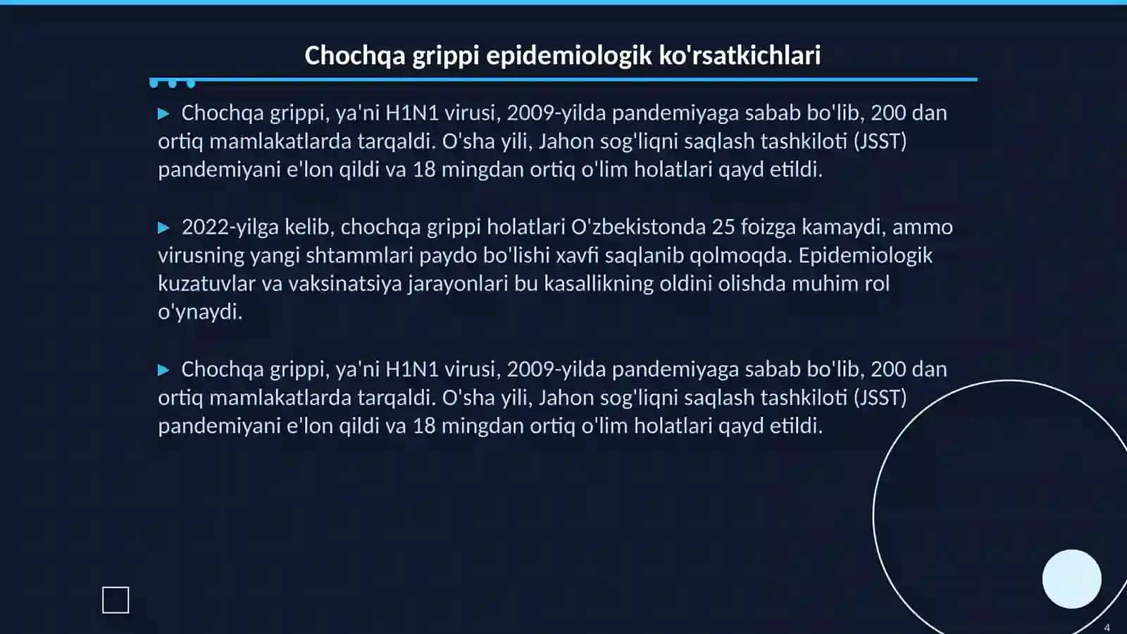 Parranda va chochqa grippi va uning xozirgi kundagi muammolari 4