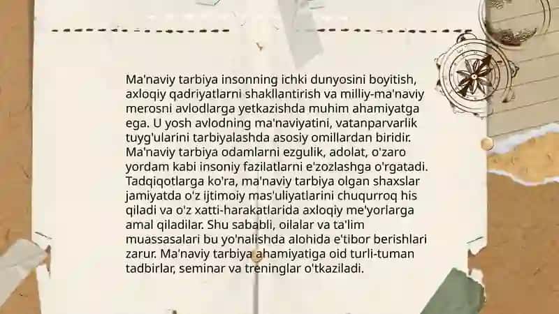 Fuqorolik tarbiyasi va milliy o'zlikni anglash 4