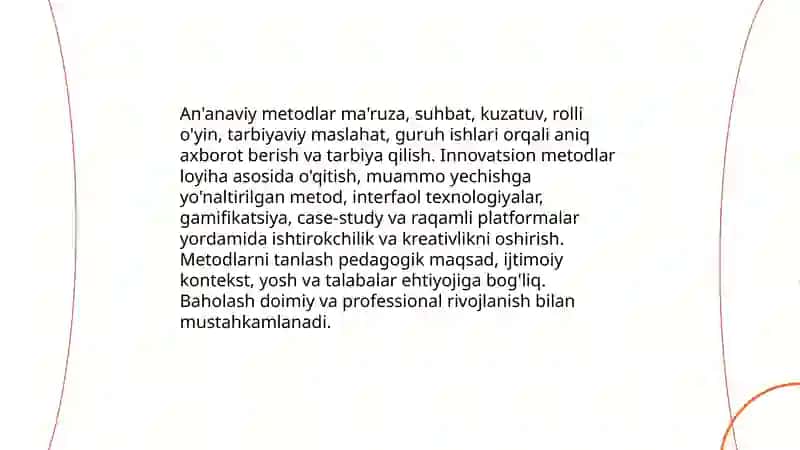 Ijtimoiy pedagogik faoliyat metodlari 4