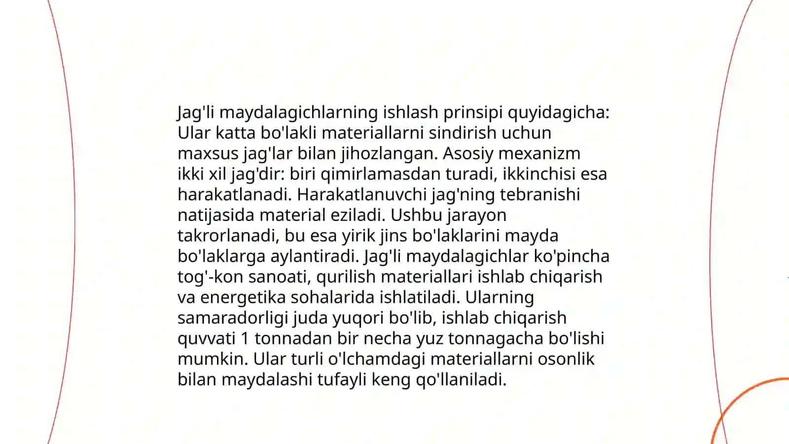 Maydalash jarayonida jag‘li maydalagichni avtomatlashtirish 4