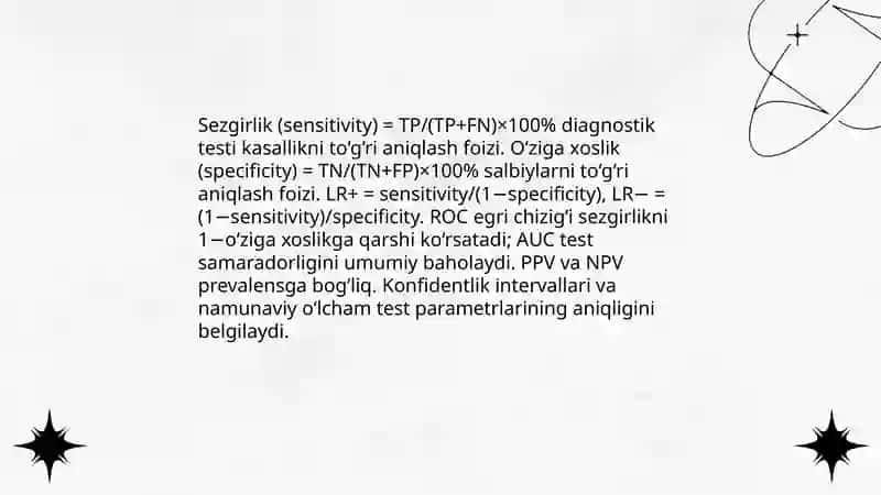 Diagnostik tadqiqotlar samaradorligini baholash 4