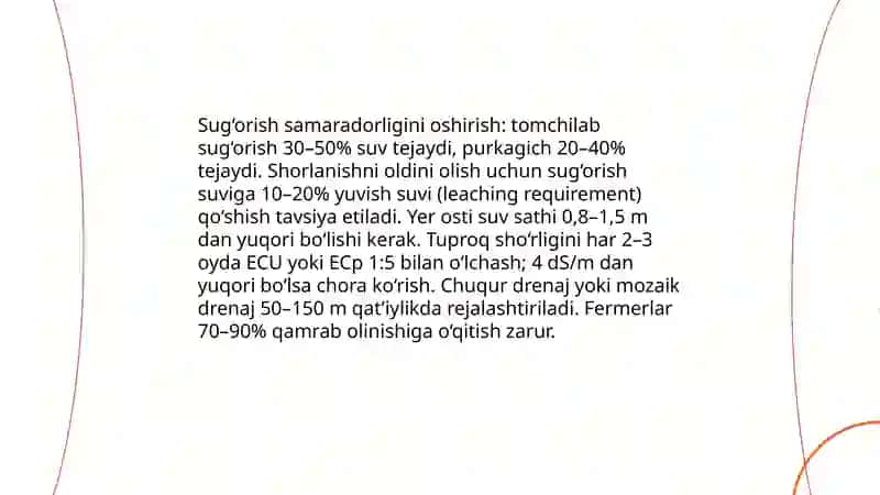 O'zbekistonda shorlikni oldini olish 4