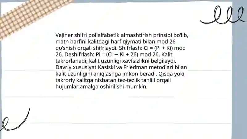 Vejiner shifri 4