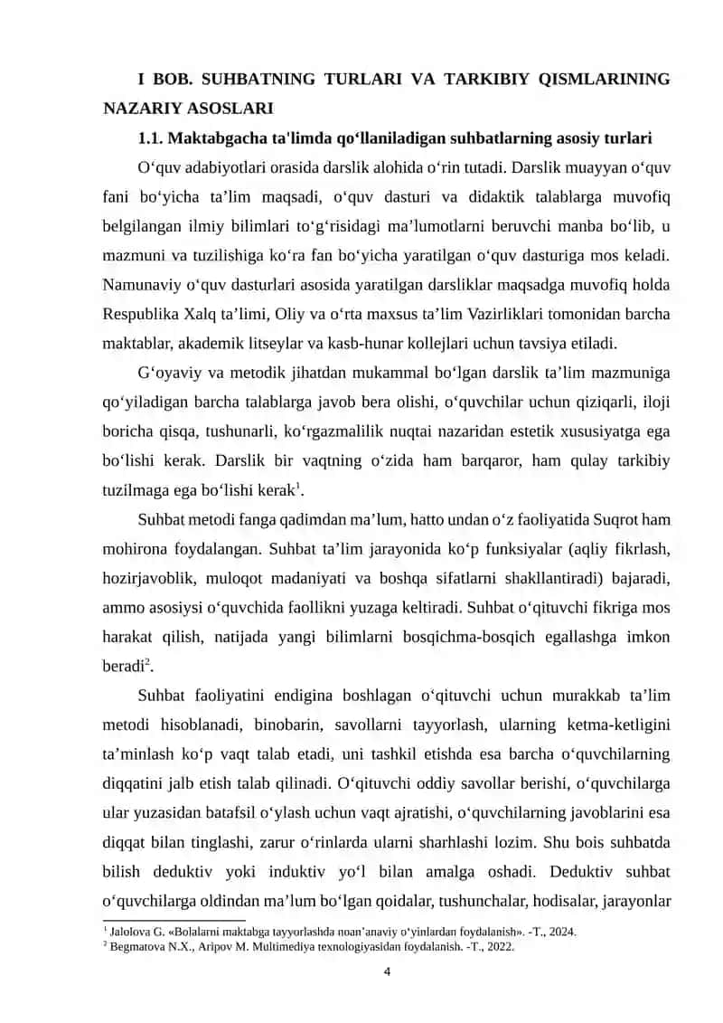 Suhbat Turlari va Qismlari 4