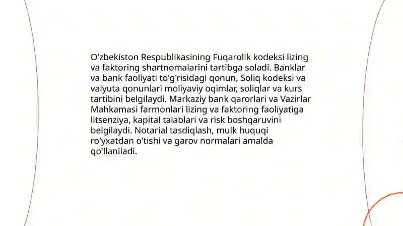 Tijorat banklarining lizing va faktoring operatsiyalari 4