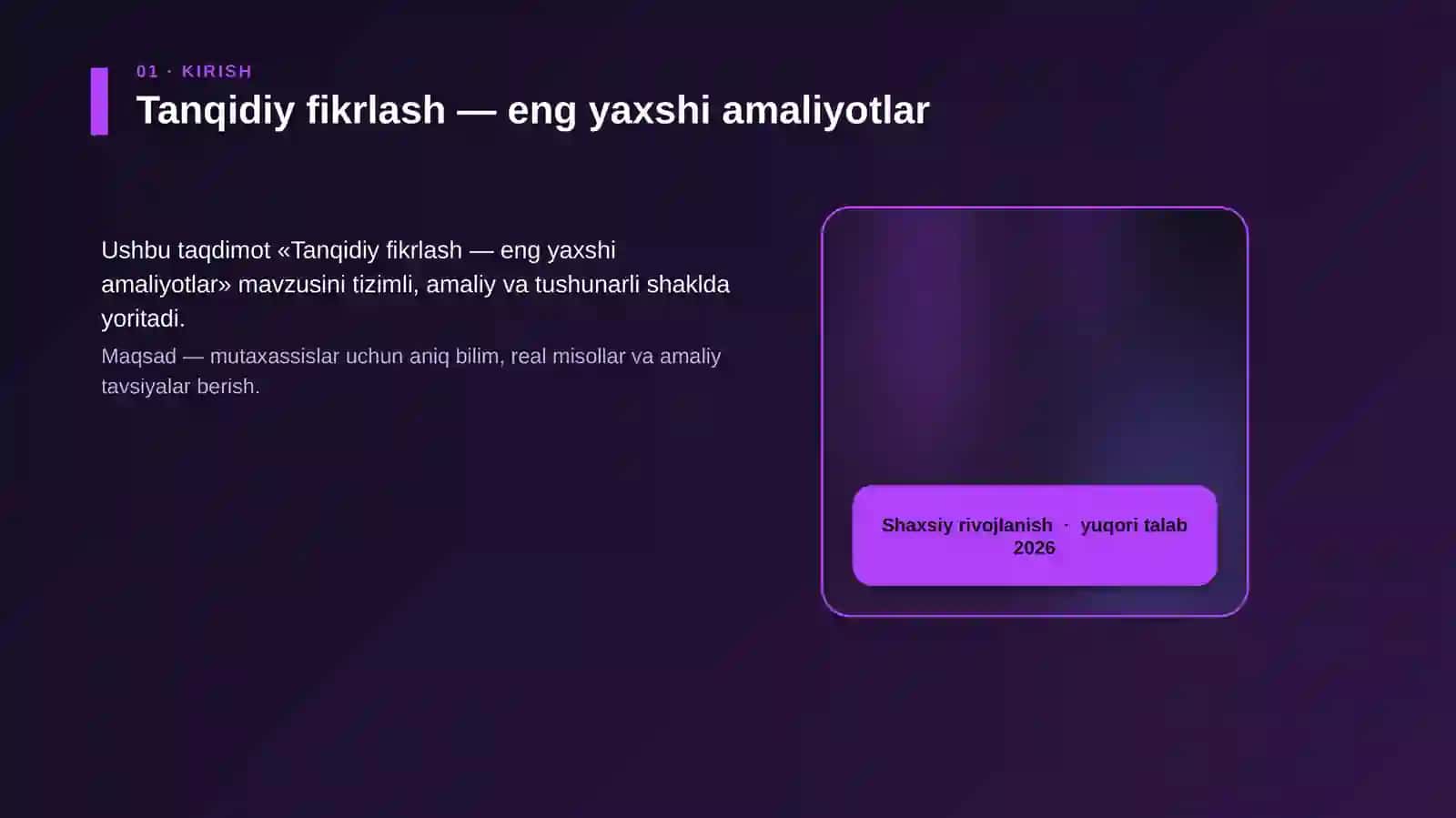 Tanqidiy fikrlash — eng yaxshi amaliyotlar 4
