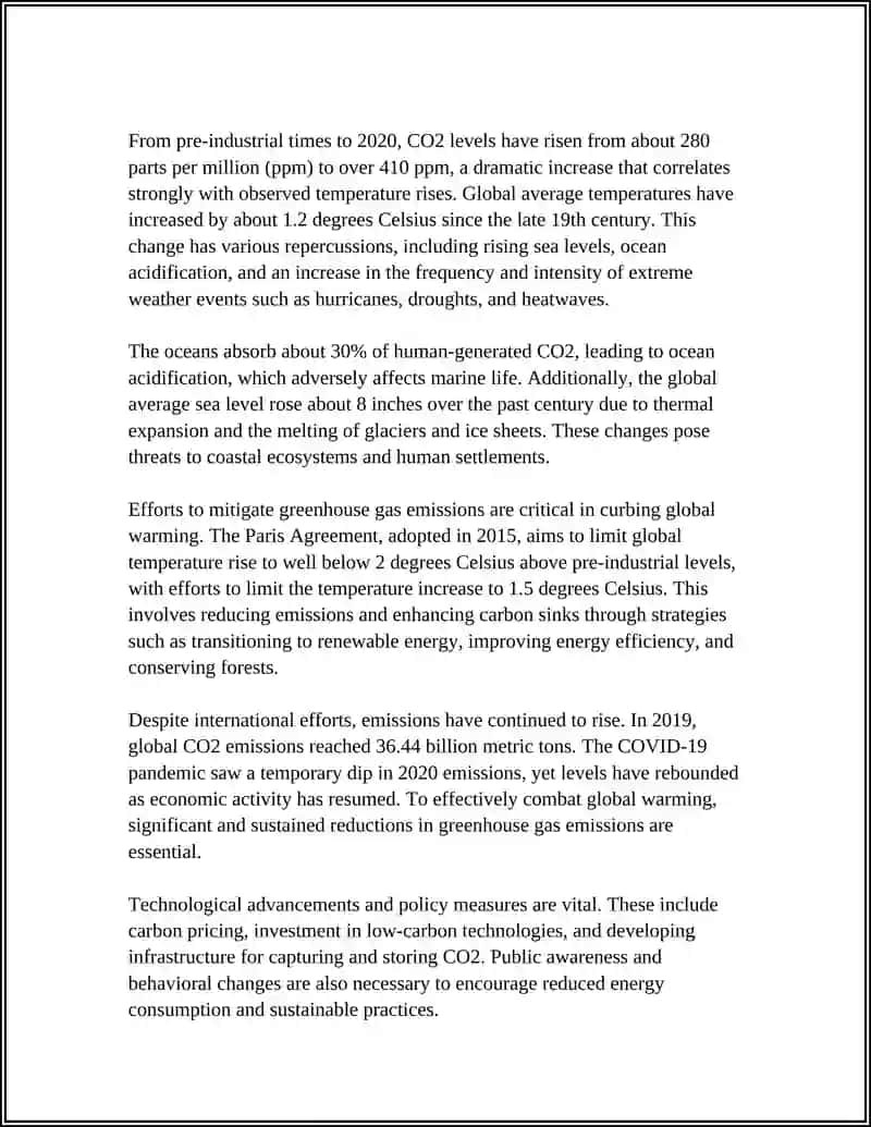 Greenhouse gas emissions and global warming 4