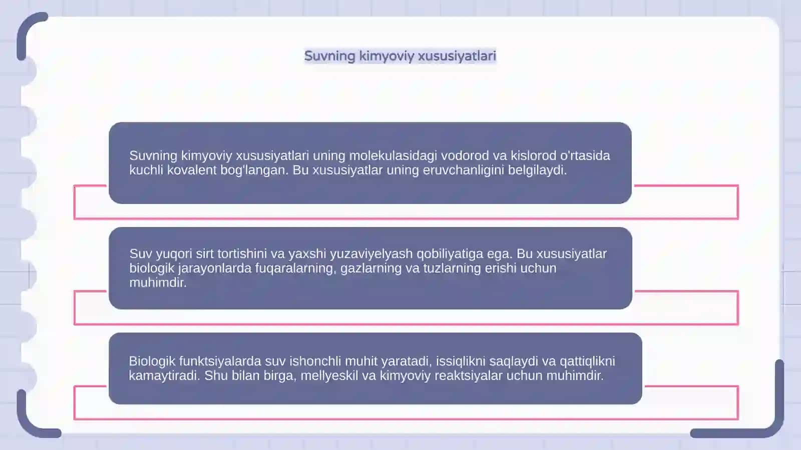 Suv. Xususiyatlari va biologik funksiyalari 4