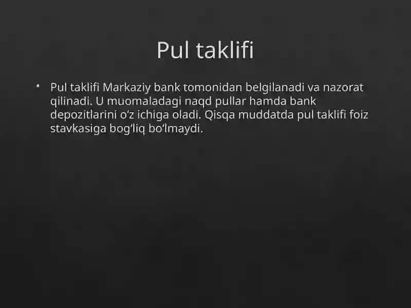 Pul bozori tushunchasi 4