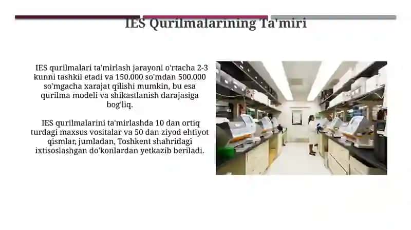 IES qurilmalari va ulardagi nosozliklar 4