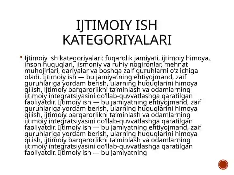 Ijtimoiy ish kategoriyalari va qonunchiligi 4