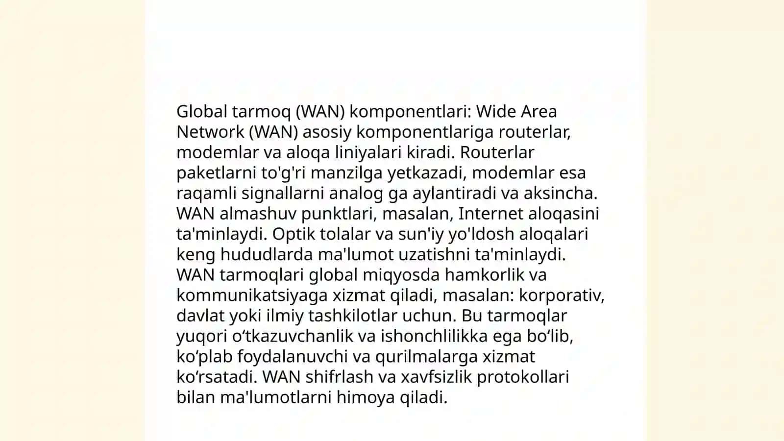 Mahalliy tarmoq (LAN) komponentlari 4