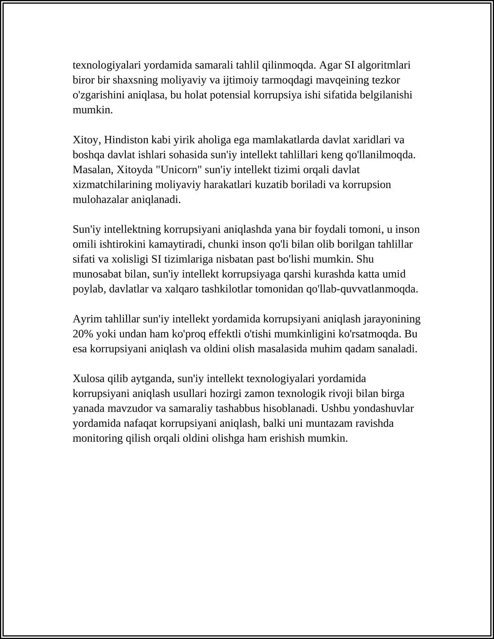 ZAMONAVIY TEXNOLOGIYALAR VOSITASIDA KORRUPSIYAGA QARSHI KURASHISH MASALALARI 4