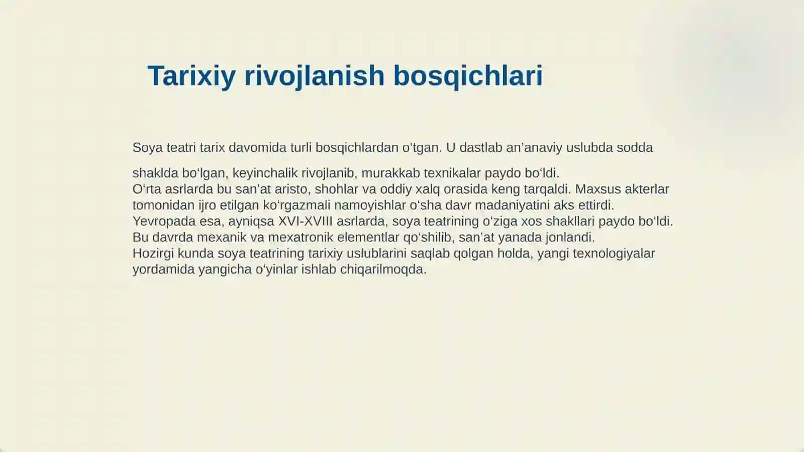SOYA TEATRINING XUSUSIYATLARI VA TARBIYAVIY AHAMIYATI 4
