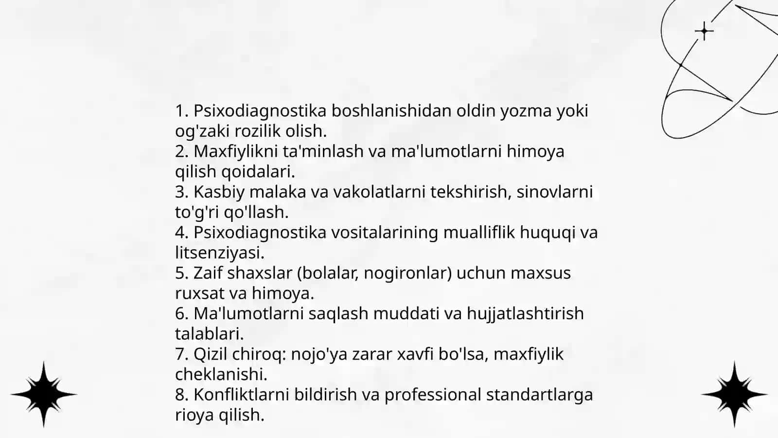 Psixodiagnostik tekshiruvning bosqichlari 4