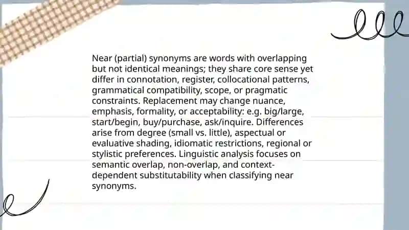 Classification of synonyms 4