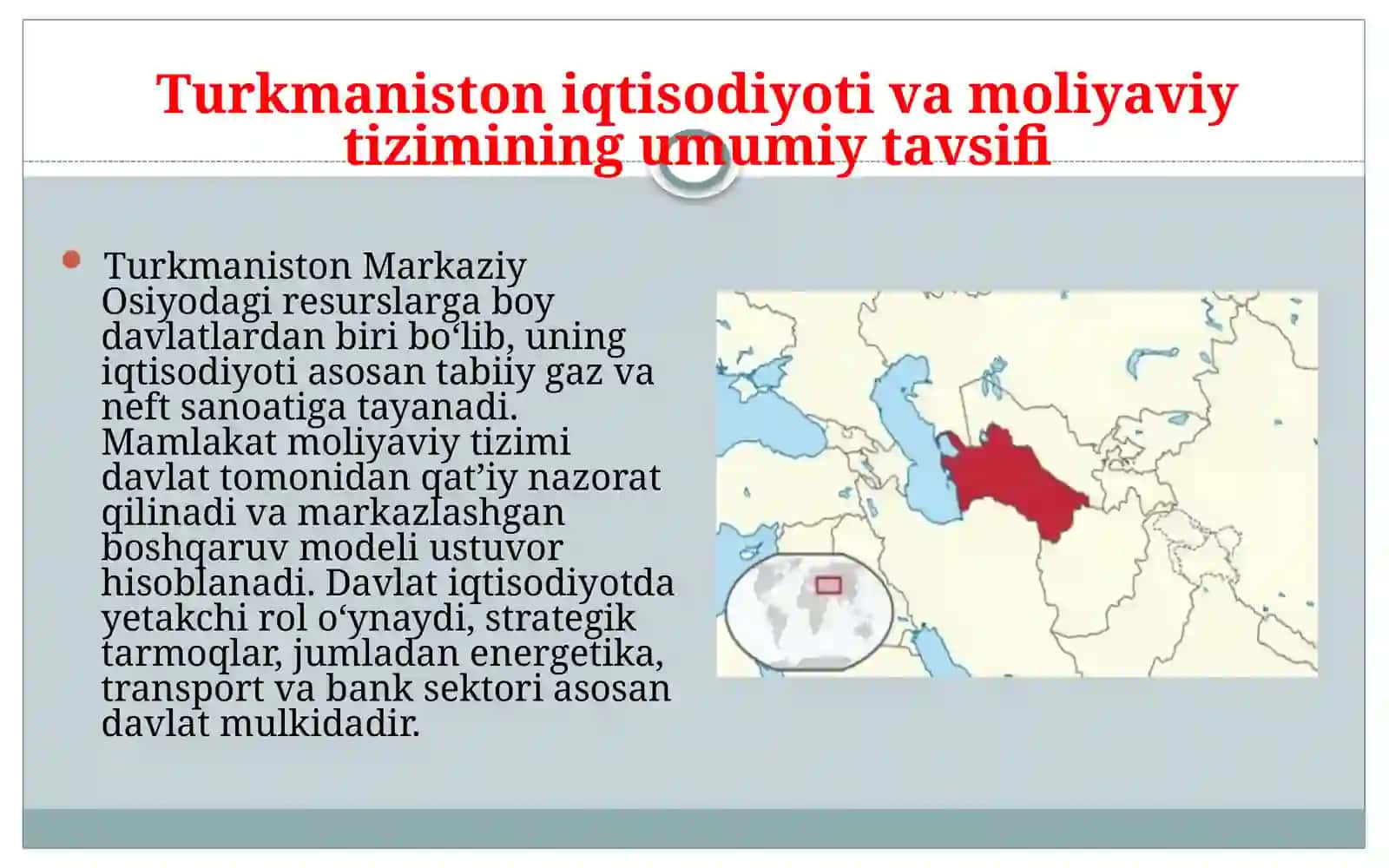 Turkmaniston moliyaviy holati 4