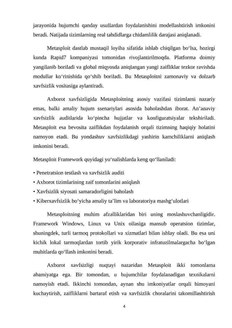 METASPLOITLAR TAHLILI 4