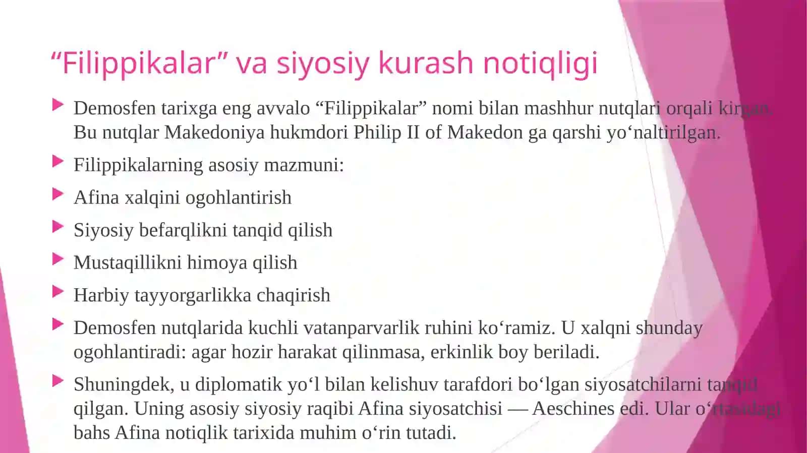 Demosfenningnotiqlik faoliyati 4