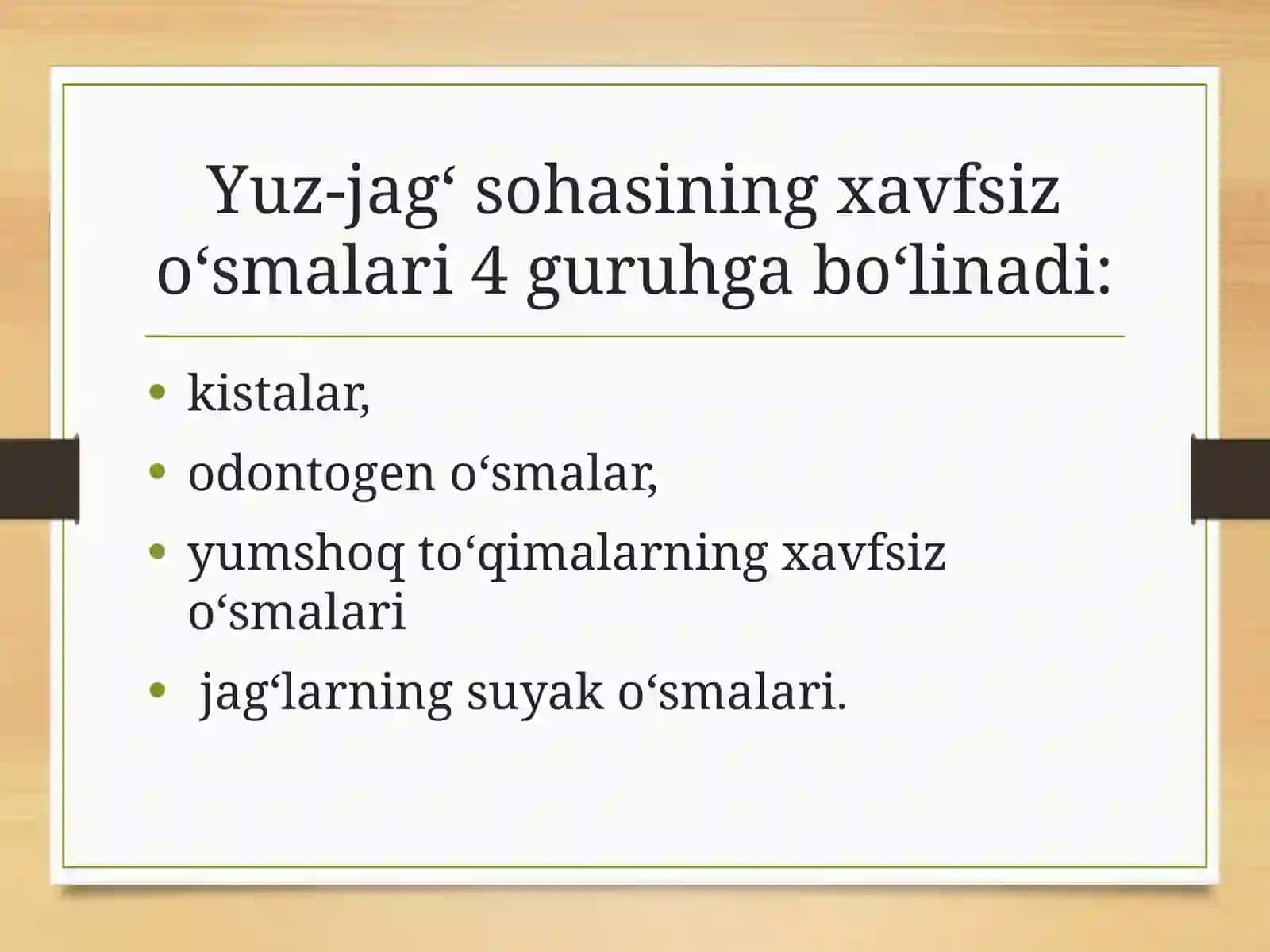 O'sma va o'smasimon kasalliklar 4