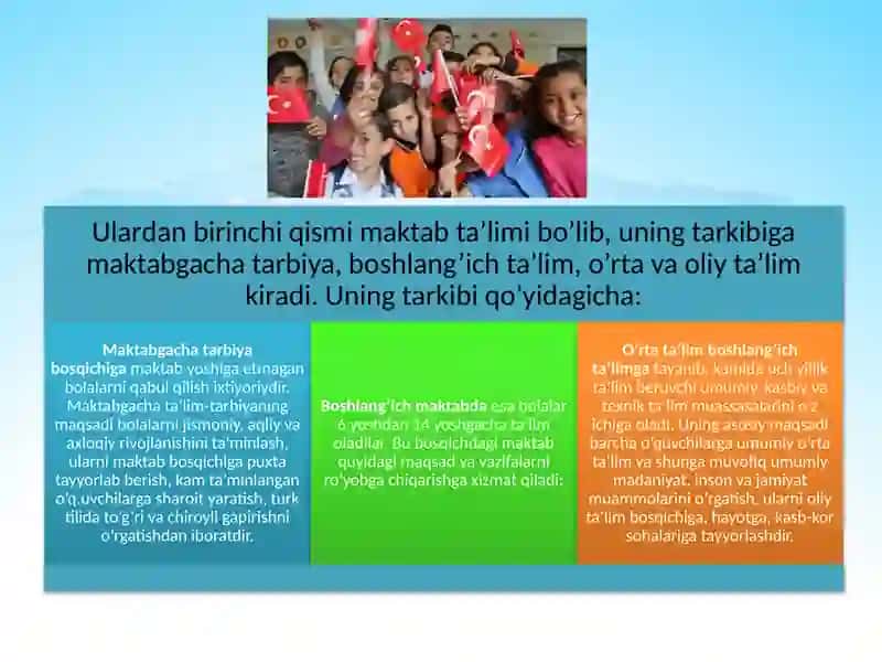 Turkiya ta’lim tizimining rivojdanishi 4