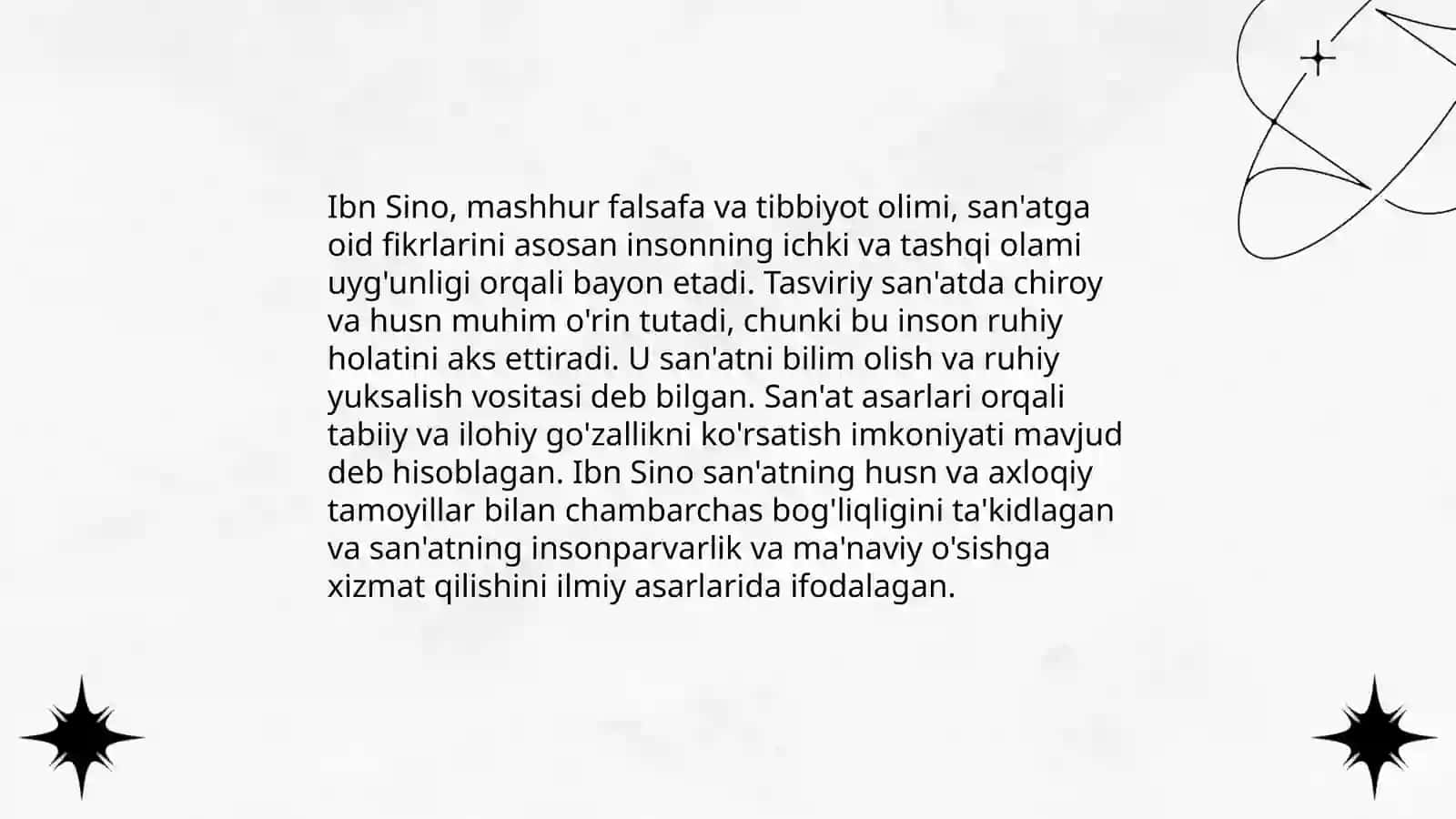 Abu Ali Ibn Sinoning estetik qarashlari 4