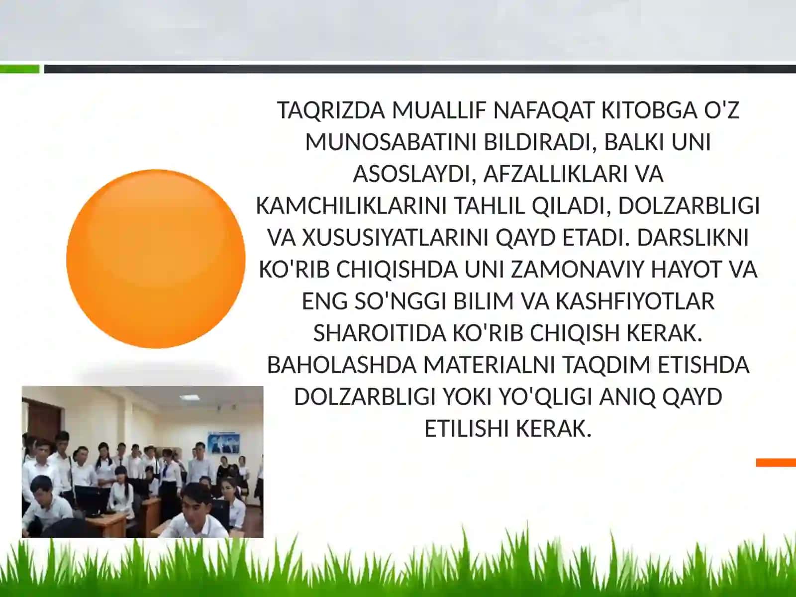 Tarbiyachilikka oid inetrnet maqolsaiga taqriz yozish 4