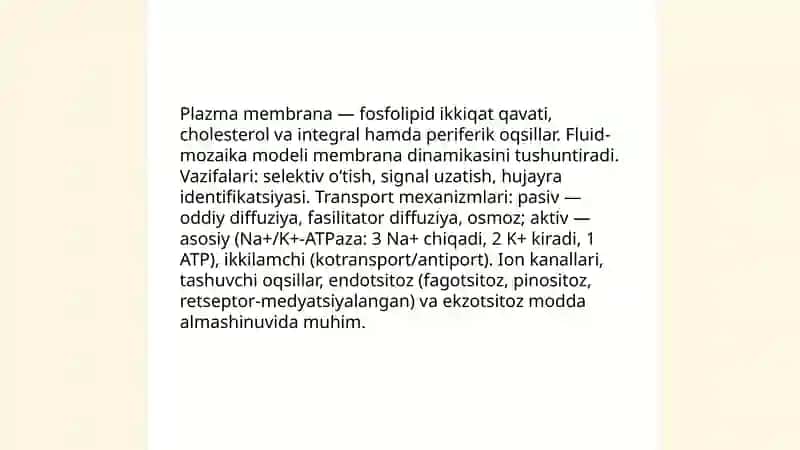 Hujayra biologiyasi 4